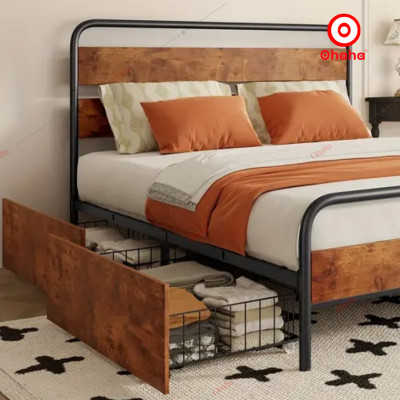 [ Miễn phí giao hàng và lắp đặt TP. HCM] Giường ngủ sắt hiện đại Ohaha - GS009