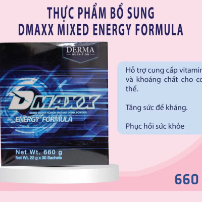 DMAXX thức uống bổ sung vitamin năng lượng có đường DAMODE 10 gói dùng thử màu xanh