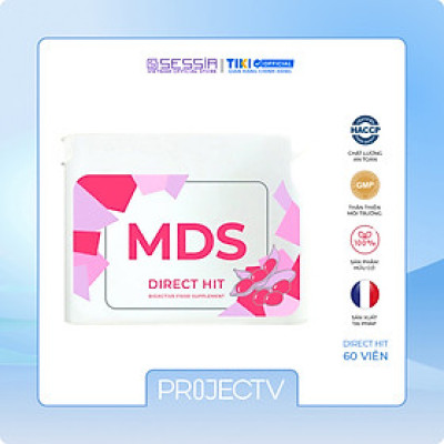 Thực Phẩm Sức Khỏe MDS Direct Hit - Vẻ Đẹp Trưởng Thành - PROJECT V - Hộp 60 Viên - Xuất xứ Pháp, Hàng Chính Hãng