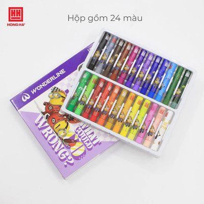 Bút sáp dầu Hồng Hà Minions 12/18/24 màu - 8131/8132/8133