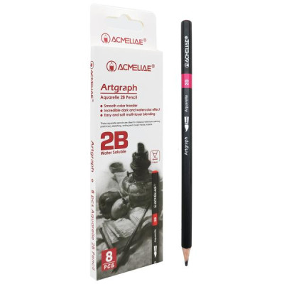 Hộp 8 Bút Chì Lục Giác 2B Aquarella - Acmeliae P-6503