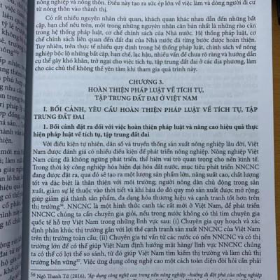 Tích tụ, tập trung đất đai ở Việt Nam- Lý luận và pháp luật hiện hành- Luật đất đai và văn bản hướng dẫn thi hành 2020