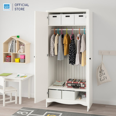 Tủ Quần Áo Cho Bé Với Thiết Kế 2 Cánh Hiện Đại Màu Trắng Thương Hiệu SIB Decor TA21