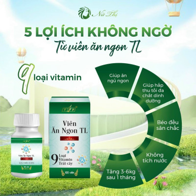[Hộp 56 Viên] Tăng Cân TL Chính Hãng, Giúp Ăn Ngon, Ngủ Ngon, Cải Thiện Sức Khoẻ