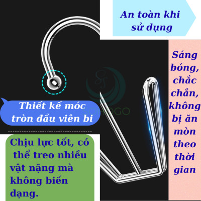 Bộ 2 Móc Treo Giày Đôi Inox Đa Năng- Móc Phơi Giày Thông Minh Chống Gỉ -	Móc Sắt Treo Dép – Giày – Chai Đa Dụng