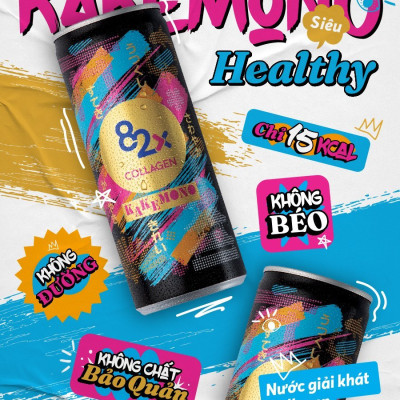 82X Nước uống giải khát đẹp da Kakemono 245ml/lon ( Pack 6).
