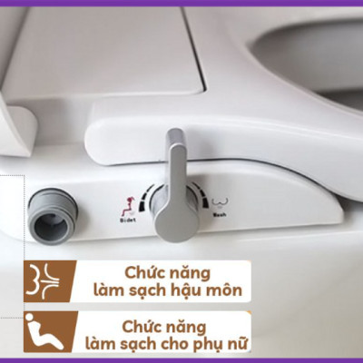 Nắp bồn cầu tự rửa thông minh xịt rửa, vệ sinh phụ nữ INAX CW-S15 (Hàng chính hãng)