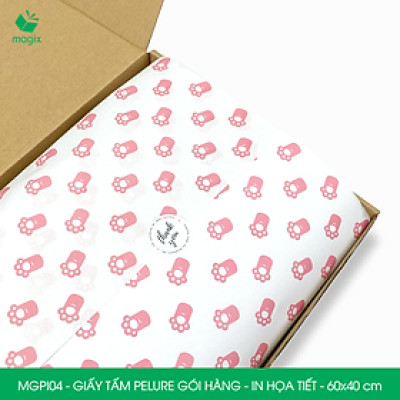 MGPI04 - Combo 100 tấm giấy Pelure gói hàng in họa tiết - 60x40 cm