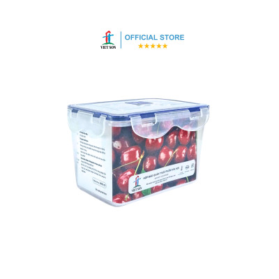 [TẶNG KHAY RÁO NƯỚC] Hộp Đựng Thực Phẩm VIETSON 2400ml Nắp Khóa 4 Cạnh Kín Hơi