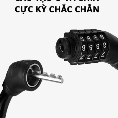 Khóa Dây Xe Đạp Bảo Hành 12 Tháng Khóa Cổng Chống Trộm Xe Máy Chống Cắt  Mật Mã 4 Số Lõi Thép Cao Cấp Cleacco Boro Sport