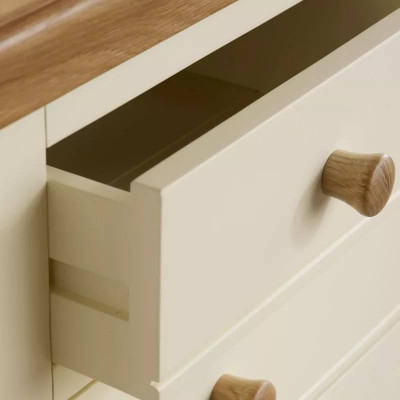 Tủ Đầu Giường 2 Ngăn Kéo Country Cottage Gỗ Sồi Ibie BSK2COUO - Trắng (50 x 40 cm)