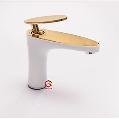 Vòi rửa mặt trắng ánh vàng GR4607TB