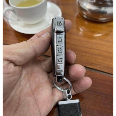 Bao Da Chìa Khóa Ô Tô Handmade Kia Sorento 2021 4 nút bấm da bò thật - hàng chính hãng