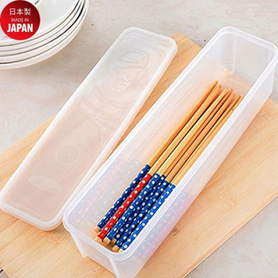 Hộp nhựa đựng & bảo quản đũa thìa, mỳ ống Sanada Seiko 1.3L nắp kín - nội địa Nhật Bản