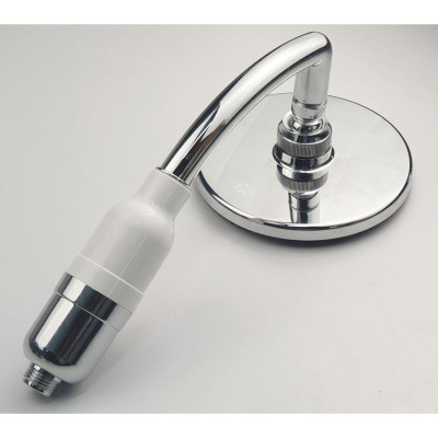 Bộ tay dây sen siêu tăng áp mặt tròn, lõi lọc Vitamin C Eurolife EL-146SH (Trắng bạc)