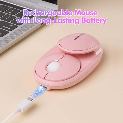 Chuột Không Dây MicroPack SPEED GLASS MP-720C Rechargeable Wireless Mouse 2.4G Bluetooth Dual Mode Tích Hợp Gương Mini Hàng Chính Hãng