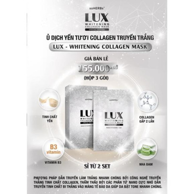 Ủ Body Trắng Da Lux soHERBs (set 3 gói dùng 3 lần)
