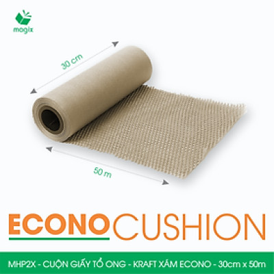 MHP2X - 30cm x 50m - Cuộn giấy tổ ong chống sốc - Kraft xám Siêu Tiết Kiệm ECONO