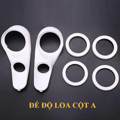 Đế độ loa 3 way cột chữ A gắn loa mid 10cm, treble 6cm chất liệu nhựa ABS trắng giá đỡ loa cột A tweter