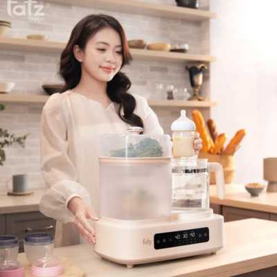 Máy đa năng điện tử Fatz Baby Multimax 12 Tiệt trùng/ Sấy khô/ Hấp/ Đun/ Hâm nước & nấu chậm FB9503KB