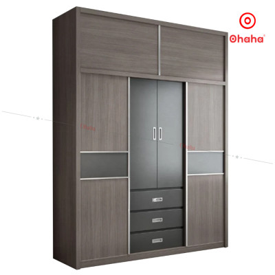 [Miễn phí lắp đặt & vận chuyển - Trả góp 0%] Tủ quần áo gỗ MDF lõi xanh chống ẩm cao cấp thiết kế thông minh tiện lợi với nhiều cánh và ngăn chứa hiện đại - Màu sắc có thể đổi theo yêu cầu thương hiệu Ohaha - HĐ015