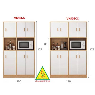 Tủ để đồ nhà bếp nhiều ngăn VKS06A - Nội thất lắp ráp Viendong Adv