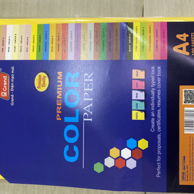 Bìa Giấy A4 Đậm ĐL - Vàng