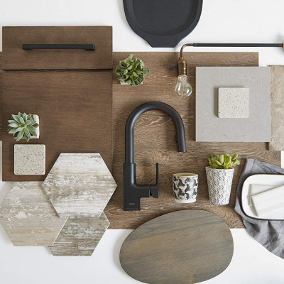 Vòi rửa chén dây kéo MOEN S62308BL (HÀNG CHÍNH HÃNG)