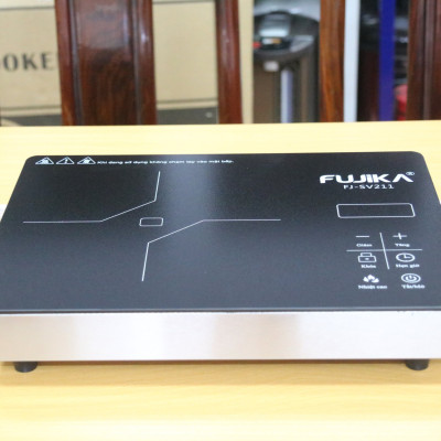 [Bếp Không kén Nồi]Bếp Hồng Ngoại 2000W, khung tay cầm inox, phím cảm ứng, mặt kính cường lực-Hàng chính hãng