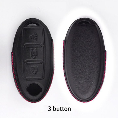 Bao da chìa khóa, da thật 4D, ốp da chìa khóa xe ô tô DÀNH RIÊNG CHO xe Nissan Navara, Nissan Xtrail