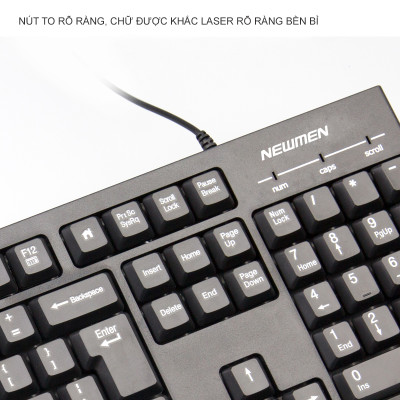 Bàn phím văn phòng có dây Newmen E007-Hàng chính hãng