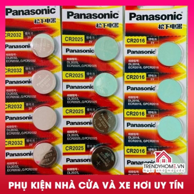 Pin Lithium Panasonic 3V Xịn CR2032 - CR2025 - CR2016 - CR1632 - CR1620 - CR1616 CR1220 - CR2450 Thay pin chìa khóa ôtô