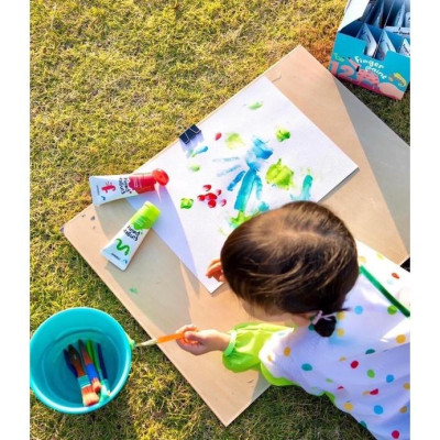 Cọ vẽ màu nước và khay đựng màu nước màu acrylic cho bé Mideer Paint Brush Set & Palette