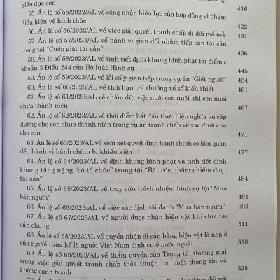 Hệ Thống Án Lệ Việt Nam ( Hiện Hành ) Từ Án Lệ Số 01 Đến Án Lệ Số 70