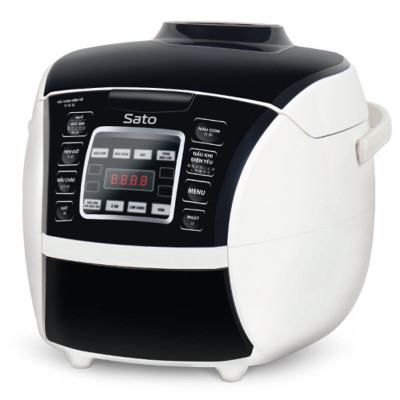 Nồi cơm điện tử SATO ST-18DT027 (T) 1.8L dùng cho 4 đến 6 người lớn, nồi cơm thông minh đa chức năng, nấu cơm, nấu cháo, hầm, làm bánh, nấu cơm khi điện yếu - Miễn phí vận chuyển toàn quốc - Hàng chính hãng