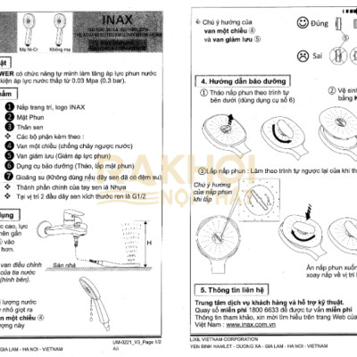 Tay Sen Tăng Áp Inax BF-SC7 - Hàng chính hãng
