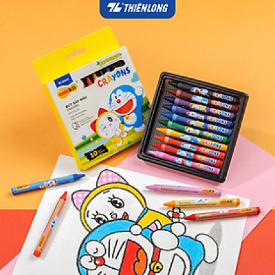 Bút Sáp màu Thiên Long Doraemon CR-C04/DO - 10 màu