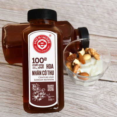 Mật ong rừng Hoa Nhãn Cổ Thụ - 100% mật ong chín Honimore 230g