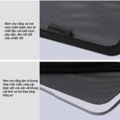 Chắn nắng cửa dành cho xe HONDA CITY 2021-2020, bộ rèm chắn nắng vải lưới gắn nam châm hút