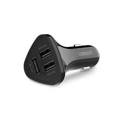 Ugreen UG40284CD124TK 29W màu Đen Bộ sạc ô tô 3 cổng USB - HÀNG CHÍNH HÃNG