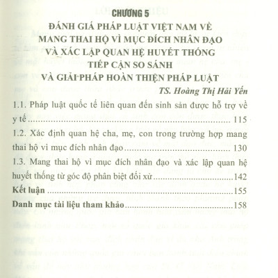 Mang Thai Hộ Và Xác Lập Quan Hệ Huyết Thống So Sánh Pháp Luật Bỉ, Pháp, Anh Và Việt Nam (Sách chuyên khảo)