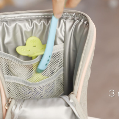 Túi giữ nhiệt bình sữa đôi (chứa được 2 bình sữa cổ siêu rộng) có thể giữ ấm hoặc giữ lạnh + tặng 2 zipper 20x30cm dùng bao đựng bình sữa giúp giữ nhiệt tốt hơn