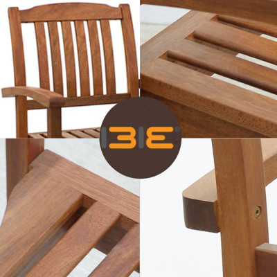 Ghế Padang Có Tay IBIE NC2034 (60 x 52 x 92 cm) - Nâu