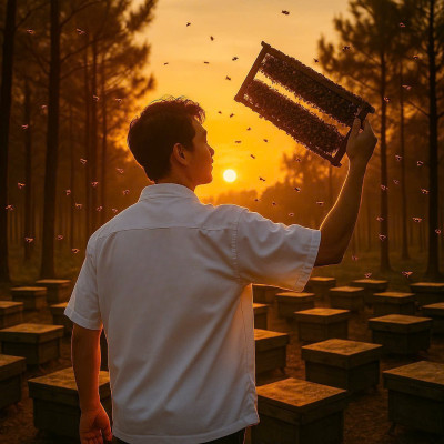 Combo Mật ong rừng Phương Nam 100% mật ong chín Honimore 990g