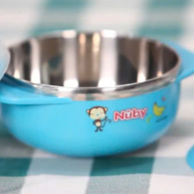 [ 5572-Nuby ] Bát ăn dặm giữ nhiệt kèm đế hút chân không, chống trượt đổ