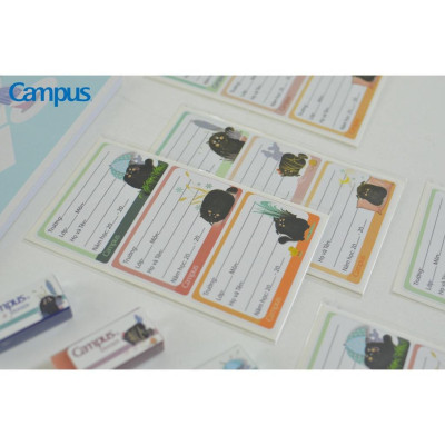 Nhãn vở Campus Meow NT-MEO-18 (18 nhãn/túi)
