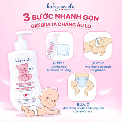 Kem thay tã bỉm và chống hăm Babycoccole 0M+- 250ml