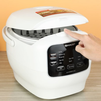 Nồi cơm điện tử Sharp 1.8 lít KS-COM183MV-WH - Hàng chính hãng