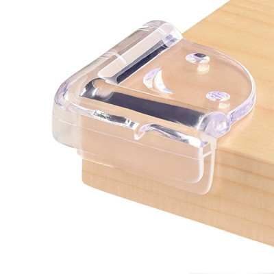 Set 4 Bịt Góc Bàn Ghế Silicon Trong Suốt (Kèm Keo 2 Mặt) - Bo Góc Chống Va Chạm An Toàn Cho Trẻ Em