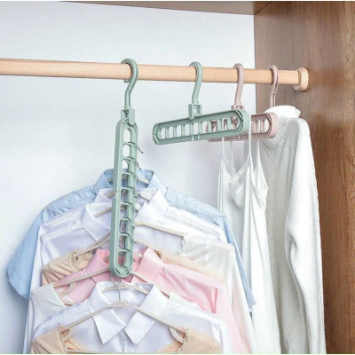 Combo 10 MÓC TREO QUẦN ÁO ĐA NĂNG THÔNG MINH 9 LỖ - HENRYSA